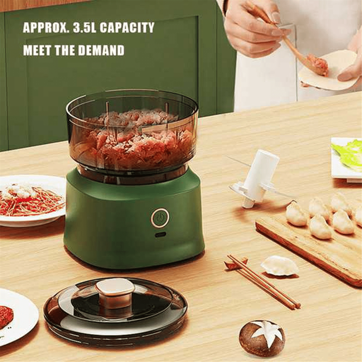 350ml Electric Garlic Chopper Mini Food Processor with Usb Charging for