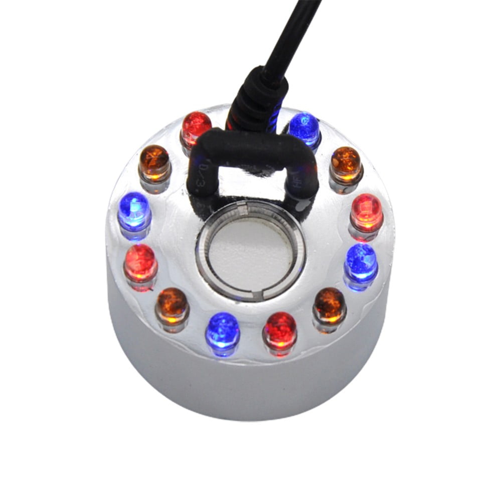 350ml/H Mist Maker Fogger Replacement 6/12 LED Lights for Water Pond