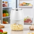 thumbnail image 1 of 350ml Mini Food Processor, Compact Kitchen Chopper Efficient Vegetable Meat Grinder, Quick Prep Garlic Onion Mincer for Fruits Small Kitchen (White), 1 of 5
