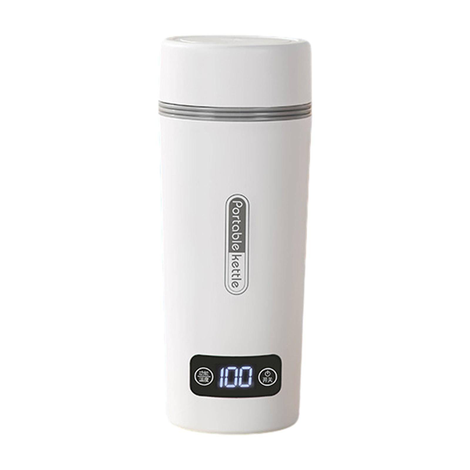 350ml Portable Kettle Electric Tea Kettle Insulated Smart Teapot Coffee Kettle Small Water Boiler for Parties Household Trips white