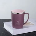 thumbnail image 1 of 350ml Stainless Steel Thermos Mug Tea Coffee Thermal Cup Insulated Travel Mug~-Purple, 1 of 5