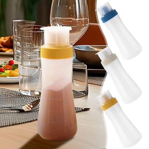 350ml Syrup Dispenser Bottle with Sealing Lid for Pancakes, Even Pour Plastic Squeeze Bottle for Baking, Cooking, and Easy Storage
