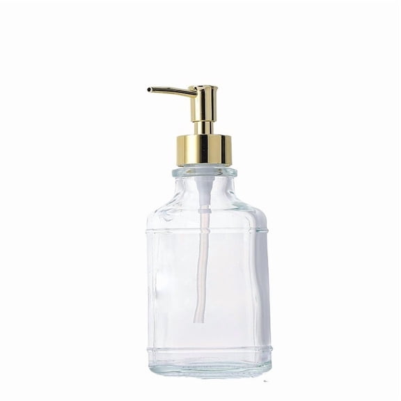 350ml Transparent Refillable Bottle for Shower Gel, Soap, Lotion, and Shampoo - Push-Type Dispenser for Home and Travel