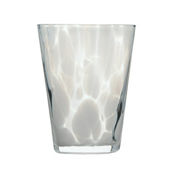 350ml polka dot glass water cup, colored glass cup, milk coffee cup, cold water beverage cup - white