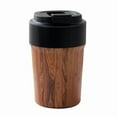 thumbnail image 1 of 350mlWood Grain Coffee Mug,Vacuum Insulated Tumbler,Ceramic Coated Interior,Keeps Beverages Hot or Cold,Ideal for Travel, 1 of 9