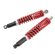 350mm Motorcycle Shock Absorbers 14 inches Heavy Duty Suspension Shocks Universal Replacement Fit for 50cc 110cc 125cc 150cc Dirt Pit Bike ATV Quad Scooter Go Kart 2 Pcs Set Black and Silver Parts