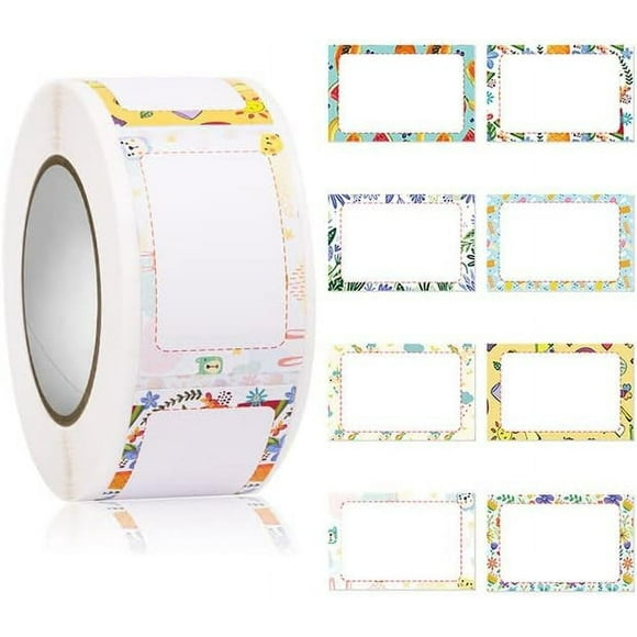 350pcs/roll Name Tags Sticker Baby Bottle Stickers Seal Label for Daycare School Waterproof Write-On Kitchen Jar Reminder Tags