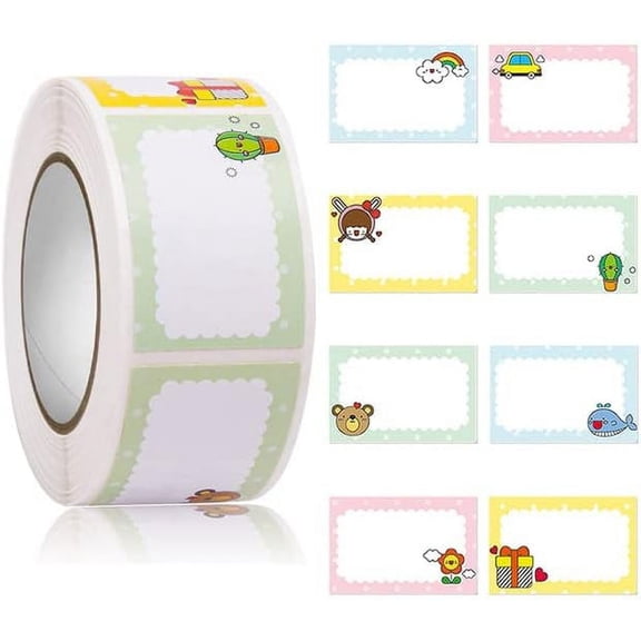 350pcs/roll Name Tags Sticker Baby Bottle Stickers Seal Label for Daycare School Waterproof Write-On Kitchen Jar Reminder Tags