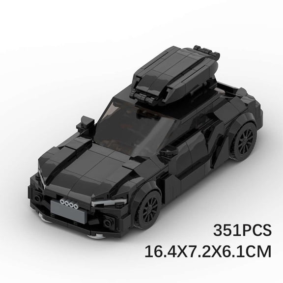 351 Pcs Speed Wagon Sports Car Building Block Model, DIY MOC Race Vehicle Toy Kit