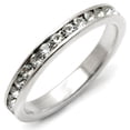 thumbnail image 1 of High-Polished 925 Sterling Silver Ring with Top Grade Crystal in Clear for Women Clear Stone Color Style 35128 Size 6, 1 of 1