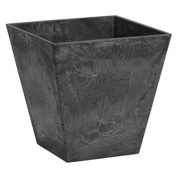 35148, Black, Ella Square Planter, 14-Inch
