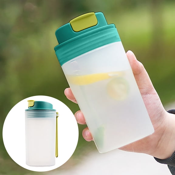 353ML Single Layer Plastic Protein Shaker Bottle, Sports Fitness Water Cup for Protein Powder, Shakes & Smoothies, Green