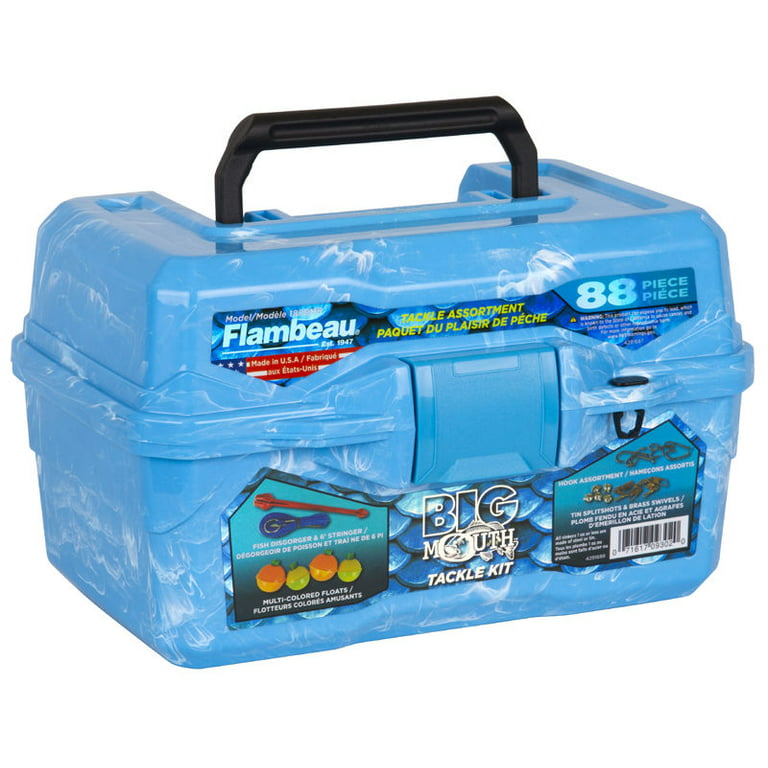 355BMR Big Mouth Tackle Box - Blue Swirl - 89-Piece Kit, One Size