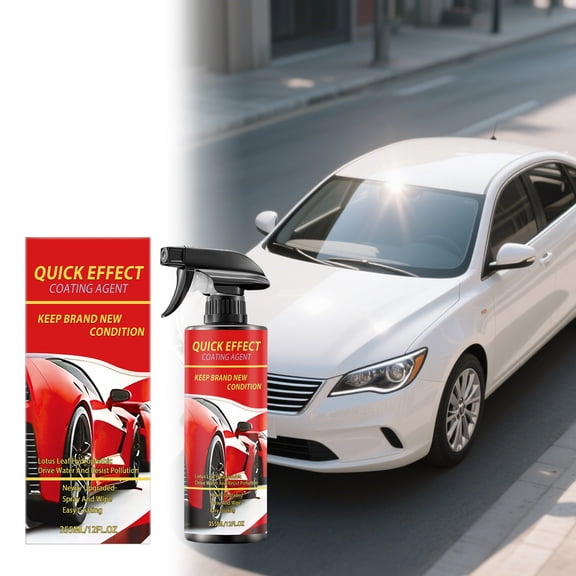 355ml Fast Acting Car Coating Spray, Auto Ceramic Coating Paint Sealant Protection, High Gloss Shine Hydrophobic Water Repellent Polish, Anti-Rust Anti-Fouling Paint Care Detail Spray