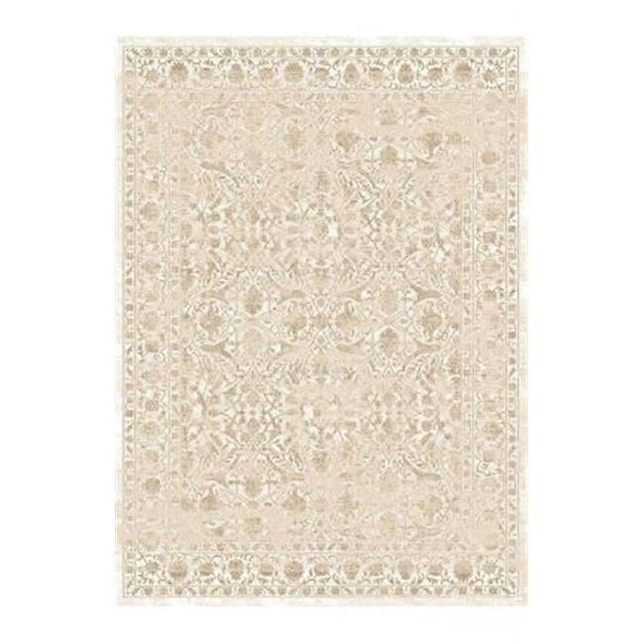 Bone Color Rug 3564-0021-BONE Colosseo Area Rug, Bone - 5 ft. 3 in. x 7 ft. 3 in ...