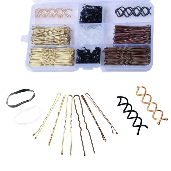 356pcs Hair Pins Kit with Storage Box Bobbys Pins Buns Hair Pins Hair Bands