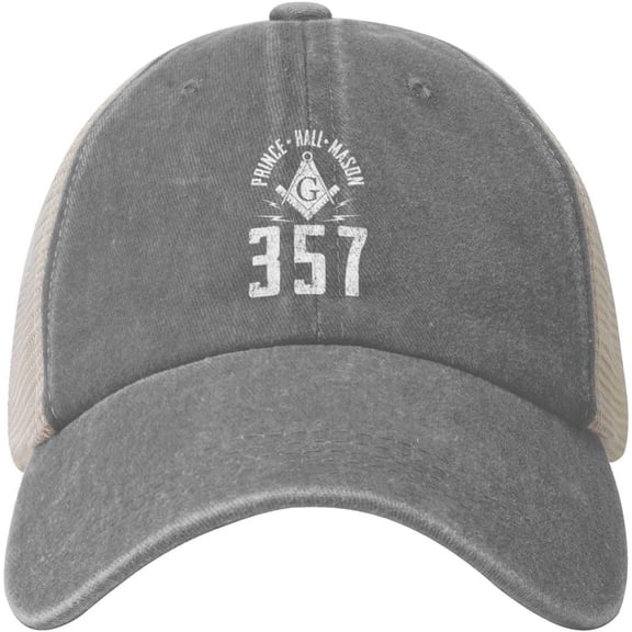 357 Masonic Cowboy Hat Men Vintage Mesh Baseball Cap Women Dad Hat Sun Hat Trucker Hat Black
