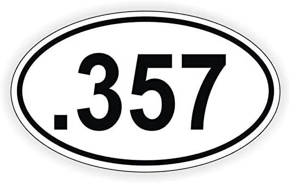 .357 Oval Euro Vinyl Bumper Sticker / Decal / Label Weatherproof 357 ...