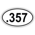 thumbnail image 1 of .357 Oval Euro Vinyl Bumper Sticker / Decal / Label Weatherproof 357 Magnum | Size: 3 x 5, 1 of 3