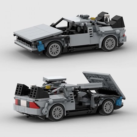 358 pcs MOC Back To The Future Time Machine City Racing Movie Car Speed Champions Building Blocks Bricks Supercar Vehicles Kits Toy Gift