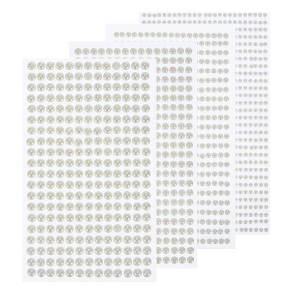3584 Pcs 8 Sheets Bright White Rhinestone Stickers 3/4/5/6 mm Self Adhesive Rhinestones Gems for DIY Decoration Craft