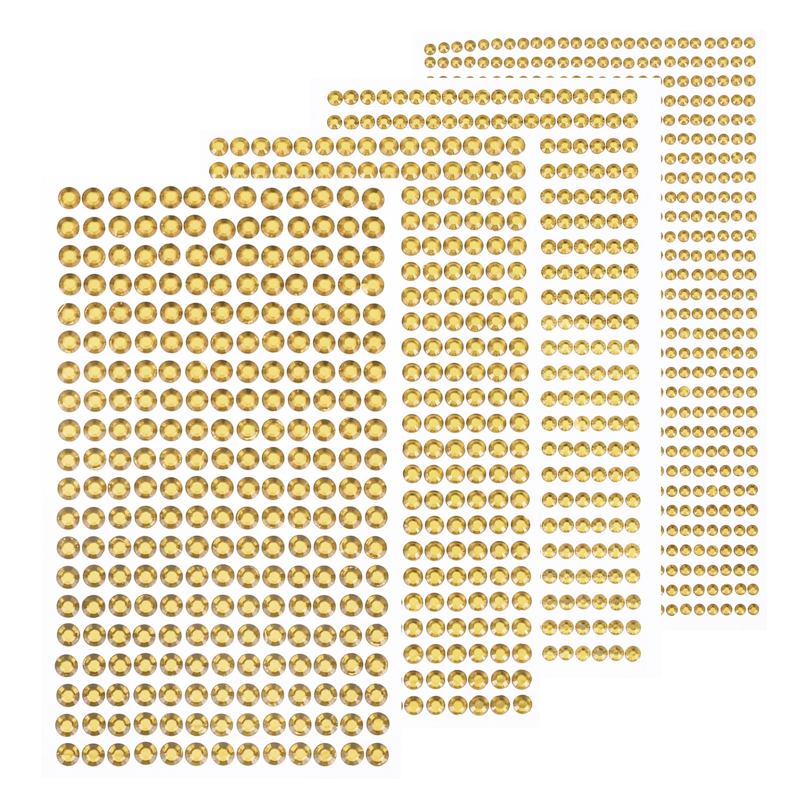 Orange Rhinestone Sheet 3584 Pcs 8 Sheets Light Orange Rhinestone Stickers 3/4/5/6 mm Self ...