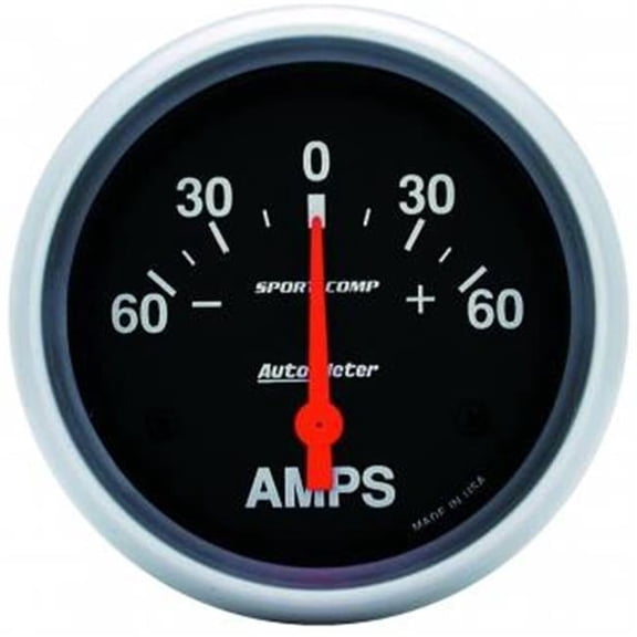 3586 Sport-Comp Electric Ammeter Gauge - 60-0-60 Amps