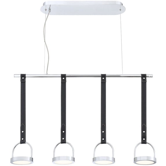35901-013 Eurofase Lighting Lappin Linear Chandelier 4 Light Metal