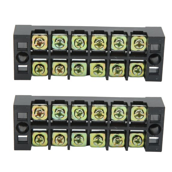 Dual Computer Terminal 35A 600V Terminal Block, Dual Row, PC Shell, Transparent Cover, 22,12 ...