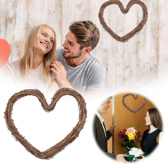 35Cm Grapevine Wreath Ring, Natural Heart Shape for Diy Craft Base, By Meiiso, Large Inventory!
