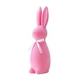 thumbnail image 1 of 35Cm Pink Flocked Easter Bunny, decorative Figurine with Pink Bow, Easter indoor decorations, Spring Home decor, Pink Table decor, Pink Shelf decor, Easter Party decor, Easter, 1 of 6