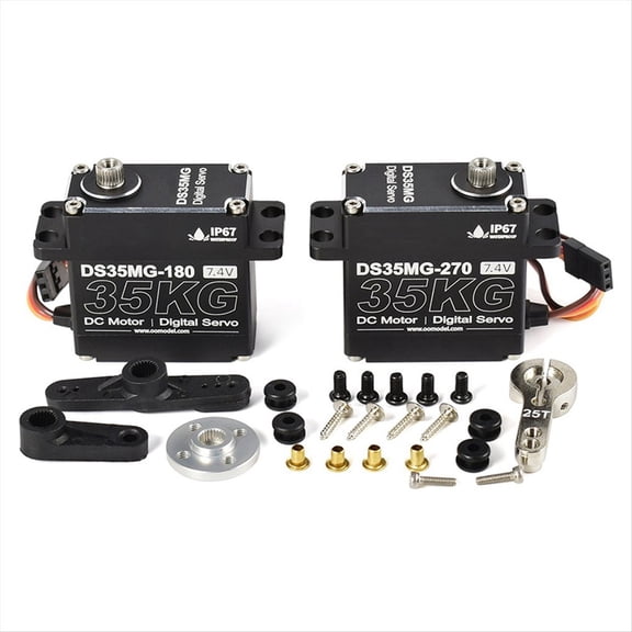 35KG RC Servo Motor Waterproof Digital Servo High Torque Metal Gear Servo for RC Car Robot Mechanical Arms,180 Degrees