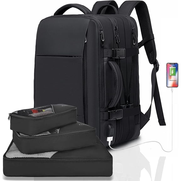 35L Backpack, Carry  Backpack Convertible Duffle Bag Fit for 17.3 Inch Laptop for Men and Women