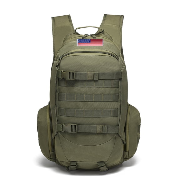 35L Camo Backpack,Military Tactical Backpack for Men with Flag Patch, School Backpack for Outdoor Travel