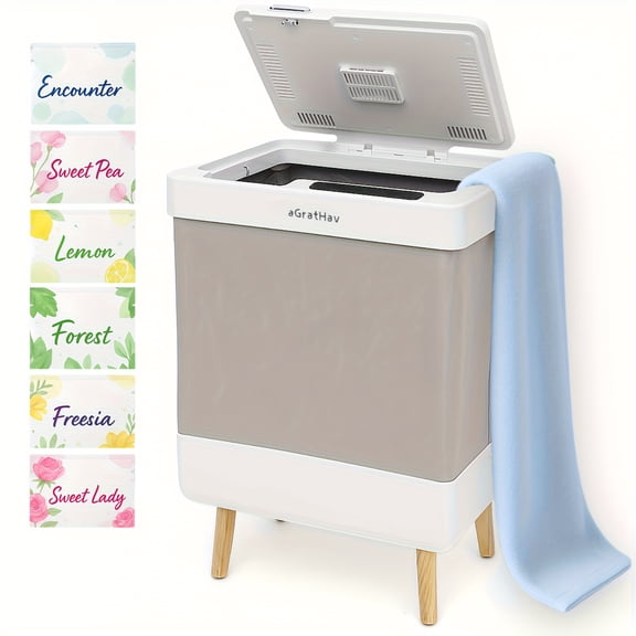 35L Foldable Heated Bath Tub & Towel Warmer | Fast Heating, Heat/Dry Modes & Timer Function | Bonus 6 Scented Tablets, Suitable for Bathroom & Blanket | Ideal Holiday Gift