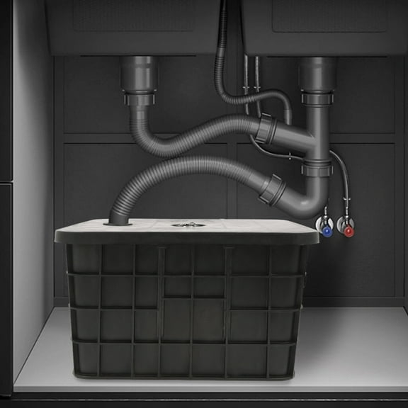 35L Grease Trap Interceptor Oil-Water Separator Restaurant Kitchen Under Sink