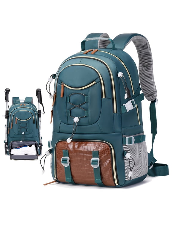 35L Hiking Backpack Large Capacity Camping Pack for Men Outdoor Travel Waterproof Backpack with Shoes Compartment