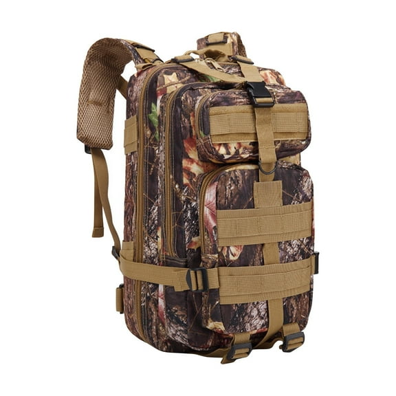 35L Large Capacity Backpack For Men And Women, Waterproof Nylon Hiking Camping Bag With 180° Open Main Compartment And Webbing Attachment System, Perfect For Outdoor Adventures