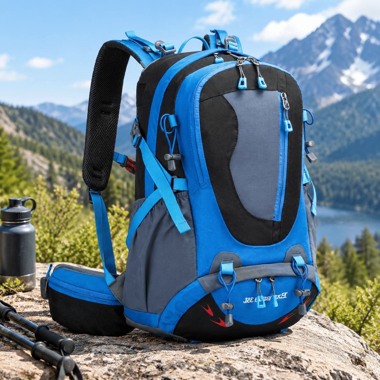35L Lightweight Hiking Backpack for Men and Women, Blue, 22.01 x 12.01 ...