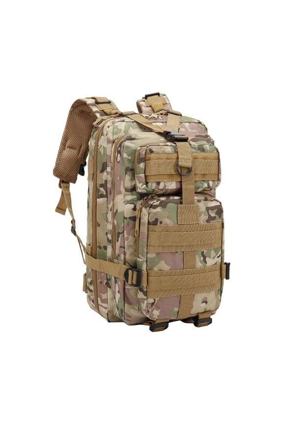 35L Military Backpack - Waterproof Nylon, 180° Main Compartment, Padded Adjustable Straps - For Hiking, Camping, Fishing, Outdoor Activities, Men Women