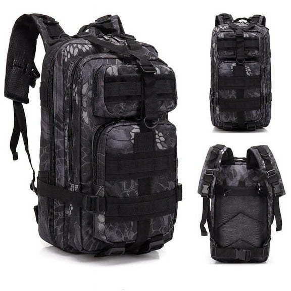 35L Outdoor Nylon Backpack for Men, Tactical Hiking Bag, Waterproof Camping Equipment, 3P Pack for Travel, Hunting, Fishing
