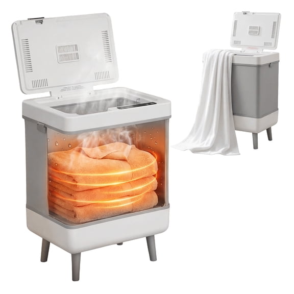 35L Portable Electric Towel Warmer & Dryer Bucket with LED Timer Display,Foldable Hot Tub Towel Warmer Bucket for Bathroom Spa Home Travel RV