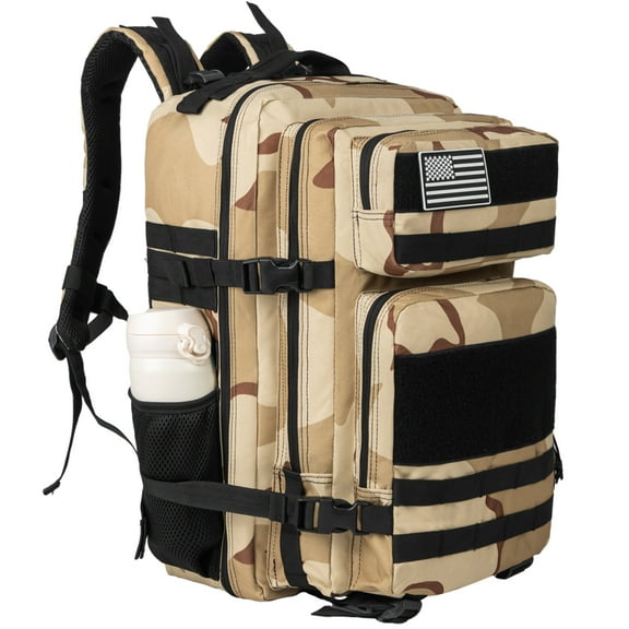 35L Yellow Camouflage Multifunction Polyester Outdoor Hiking Molle Survival Backpack Adult
