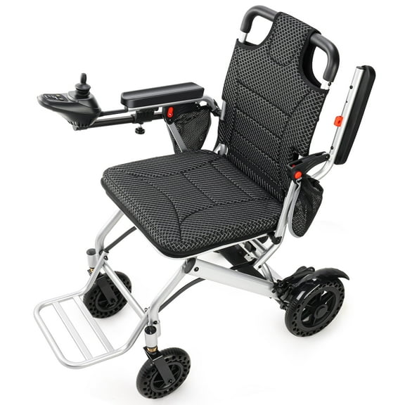 Nguyen Quach 15mi 36lb Folding Electric Wheelchair for Adults, Compact Lightweight Wheelchair, C