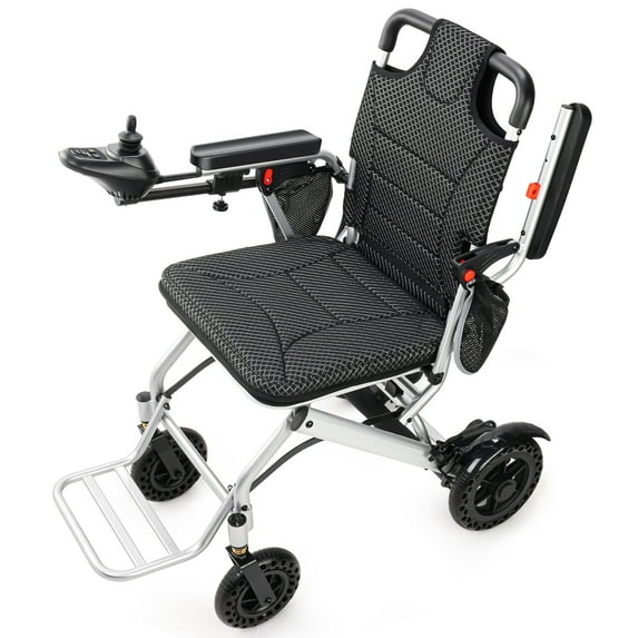 Nguyen Quach 15mi 36lb Folding Electric Wheelchair for Adults, Compact Lightweight Wheelchair, C