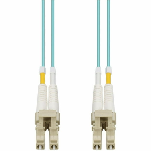 35M FIBER LC M/M OM4 UPC DUPLEX LSZH AQUA PATCH CABLE