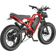 35MPH Electric Dirt Bike for Adults,3000W（Peak)AKEZ 1500W Electric Bike,135N.M,48V18AH Removable Battery Electric Mountain Bike,20" Fat Tire Ebike,7Speed,with Hydraulic Brake