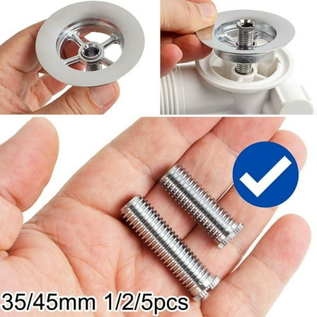 35Mm/45Mm Kitchen Sink Strainer Screws 1/2/5Pc Stainless Steel Kitchen Sink Bathroom Basin Strainer Screw Connector Kitchen Part 5Pc 35 Mm Smile Home