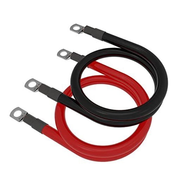 35Mm 50Cm Car Copper Battery Cable 2Wag 12V With M10 Ring Terminals For Truck Fangkenuo