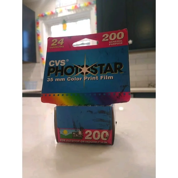 35Mm Film, Color Print Film 200, 24 Exposures, Cvs Photostar, Expired Aug 01 Nos